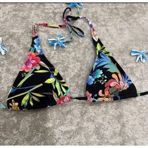 Johnny Was Womens Black Dreamer Hipster Bikini Swim Size XS/S